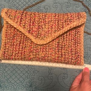 9 1/2 x 5 envelope purse woven with different colors